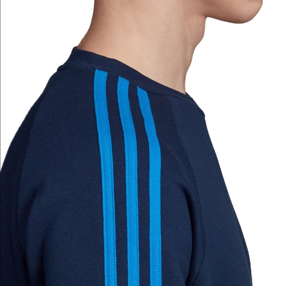 Adidas Originals Trefoil Blue Pullover Sweatshirt - Picture 6 of 8